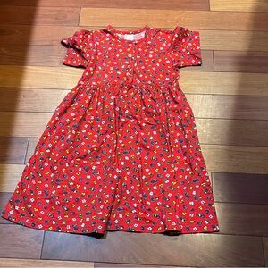 Hanna Andersson Red Floral Kids Dress